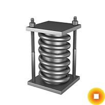 Пружинный сдвоенный блок для подвесок трубопроводов АЭС и ТЭЦ 129x450x210x10,1 Сталь 20 ОСТ 108.275.59-80